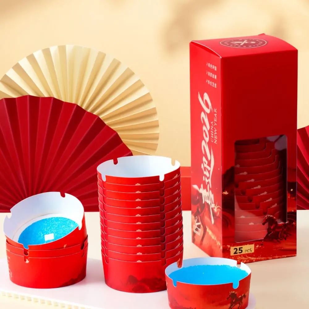 Portable Disposable Ashtray With Sand Extinguishing Helper Thickened Ash Holder For Car Vehicle Home Desktop Clean