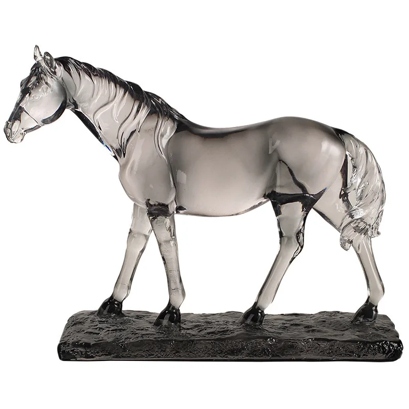 

Nordic resin handicraft horse statue ornament, living room room home office light luxury decoration