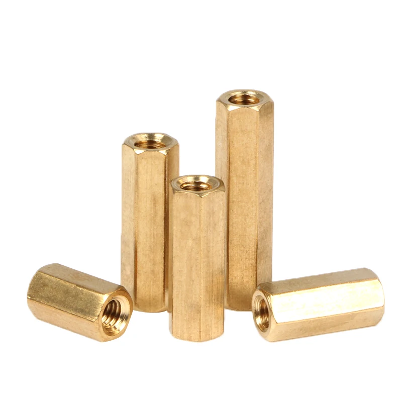 M2 M2.5 M3 M4 M5 Hexagonal Copper Standoff for PCB Circuit Boards and Computer Motherboards Threaded Support Pillars Screw Bolt