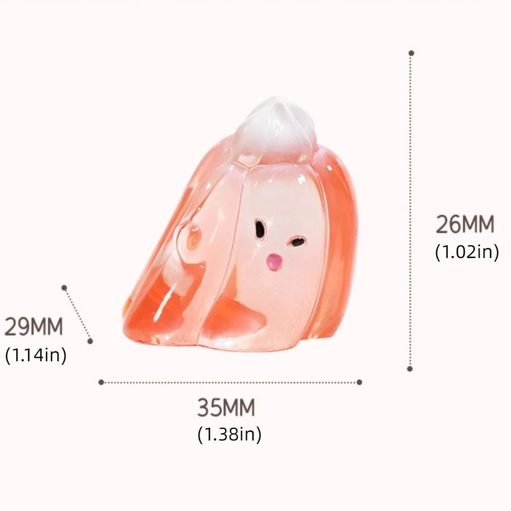 4pcs/set Desk Ornament Computer Monitor Decoration Orange pudding Computer Display Pudding Mood Figurine Cartoon