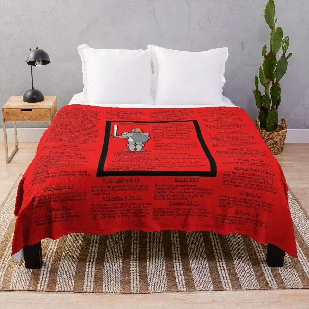 

Armour Of God Prayer Blanket (NIV)- Red Throw Blanket Tourist Luxury Throw Blankets