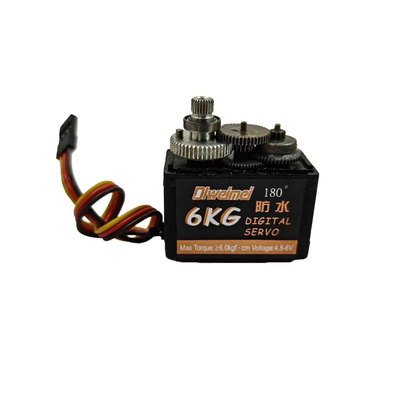Dlweimei 6KG Metal Gear Digital Servos Wasserdicht für 1/10 RC Auto Hubschrauber Boot Flugzeug Wltoys Trx