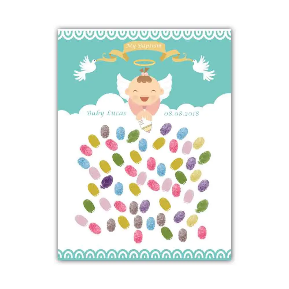 

Fingerprint Signature Guest Book Wedding Party Supplies Baby Shower Fingerprints Tree Wedding Decoration Books 30cmX40cm