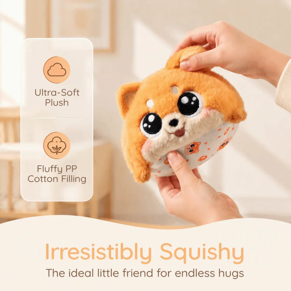 Lovely Cartoon Elephant Plush Toys Round Fluffy Soft Plush Piglet Doll 15cm Adorable Little White Dog Plush Toy Xmas Gift