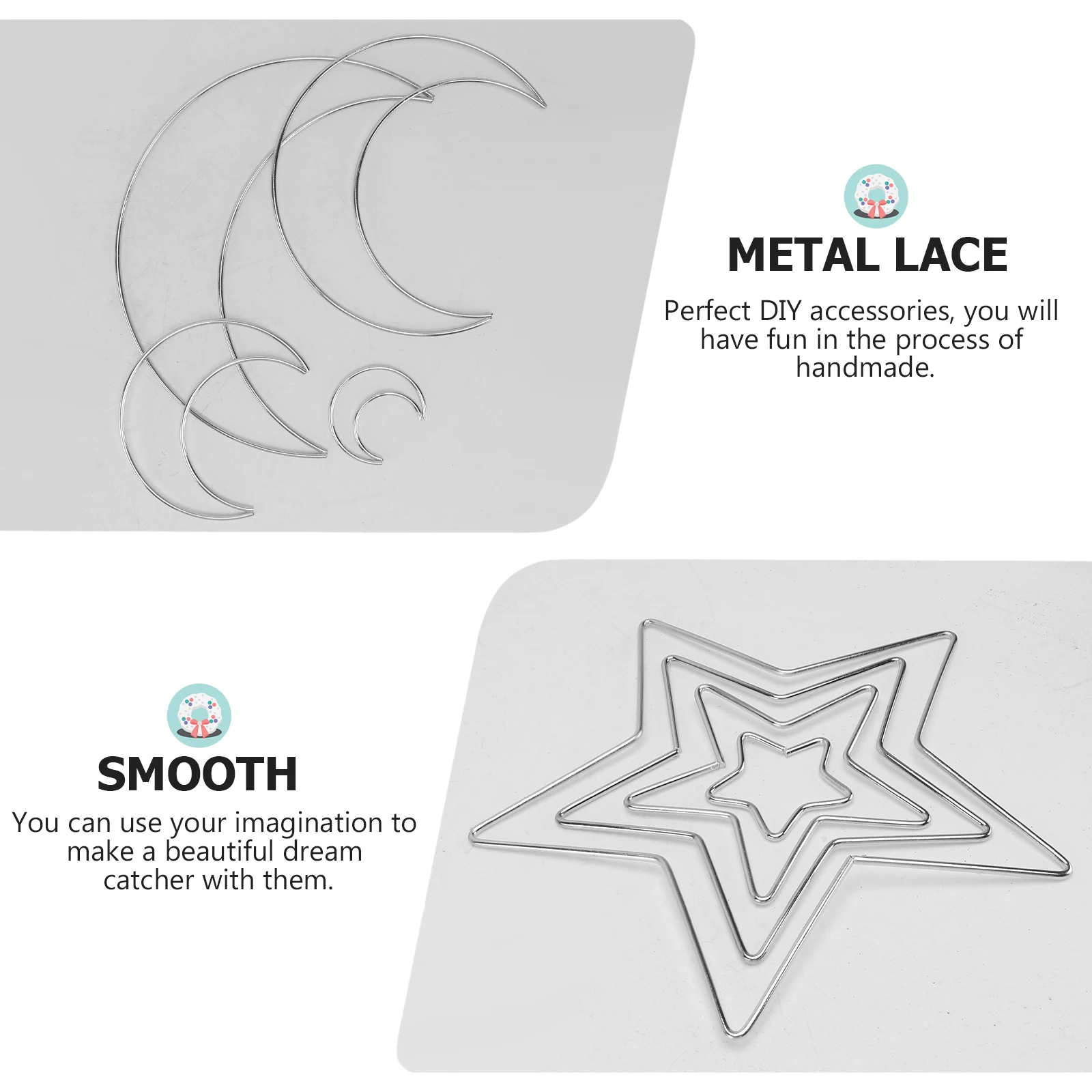 

16pcs Metal Lace Hoop Dream Catcher Rings Diy Iron Wreath Rings Decorative Craft Circles Round Wall Home Decor Accessory