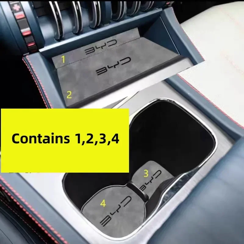 الجلود سيارة المياه كوستر الهاتف المحمول سجادة ضد الإنزلاق تخزين مقصورة تعديل حصيرة ل BYD ATTO 3 يوان زائد 2022 2023