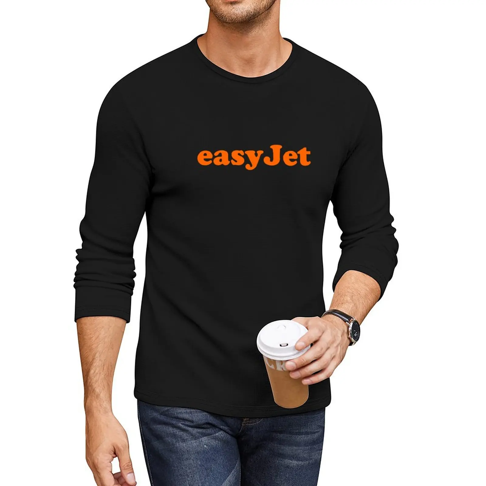 easyjet switzerland Long T-Shirt black t shirts tshirts for men