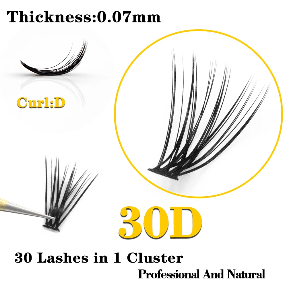 Kimcci 3D Russo Individuale Ciglia Estensione Visone Ciglia Professionisti Naturale 30P Ciglia Trucco Ciglia Finte Strumenti Cilia