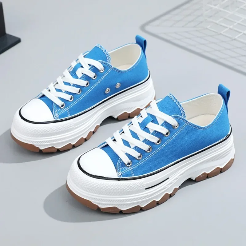 Classic Canvas Shoes Female Fashion Sneakers Women Thick Bottom Plate Shoes Heightening Casual Women's Shoes Zapatos De Mujer