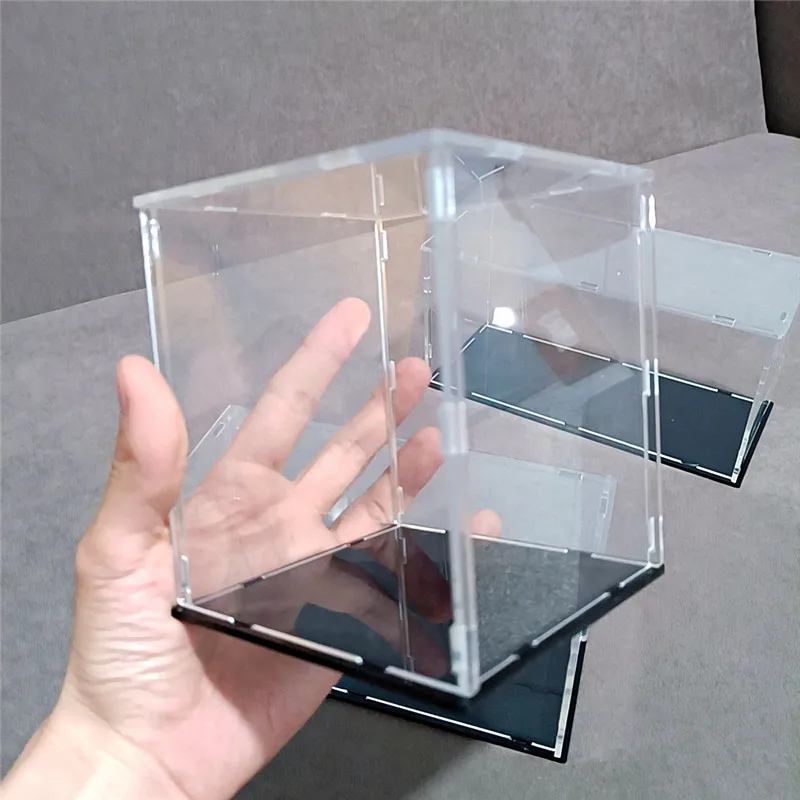 75 Sizes Assemble Clear Acrylic Cube Display Case, Dustproof Protection Showcase for Toy Modle, Action Figures, Countertop Box