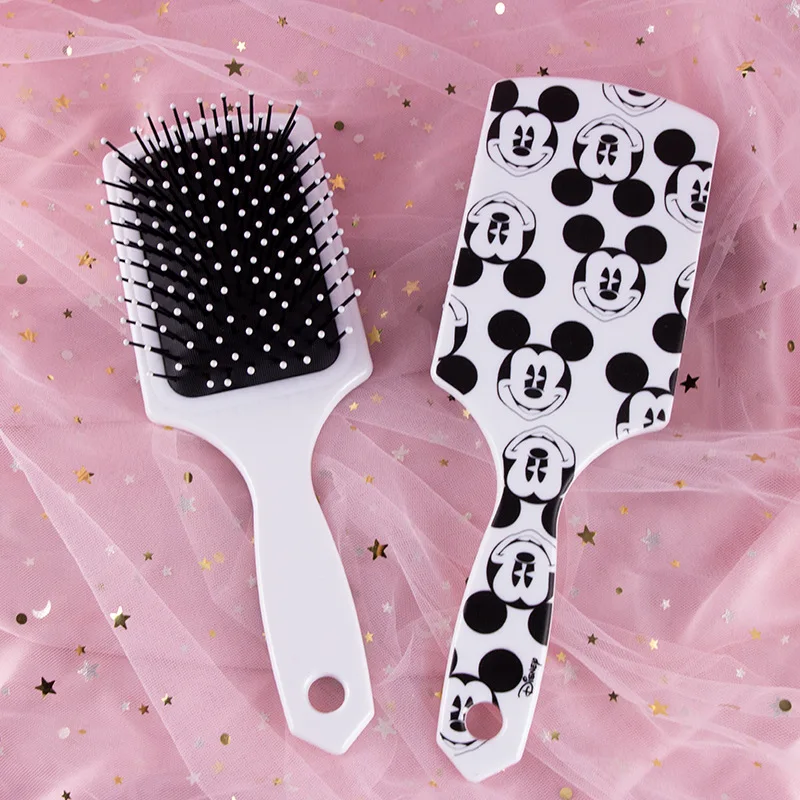 New Disney Minnie Mickey Air Cushion Combs Star Sequin Funny 3D Massage Hair Brush Haircare Hairdressing Tool Children Girl Gift