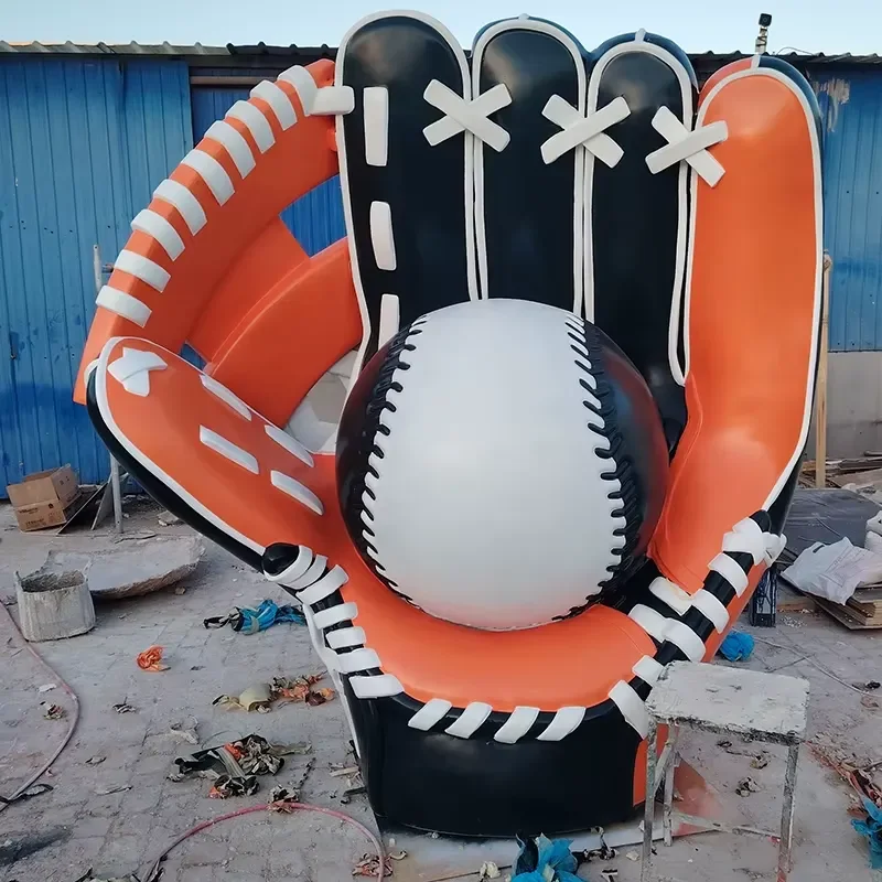Large Outdoor Fiberglass Baseball Gs Sculpture Custom Houston Sports Giant G Decoration Resin Statue Park Landscape