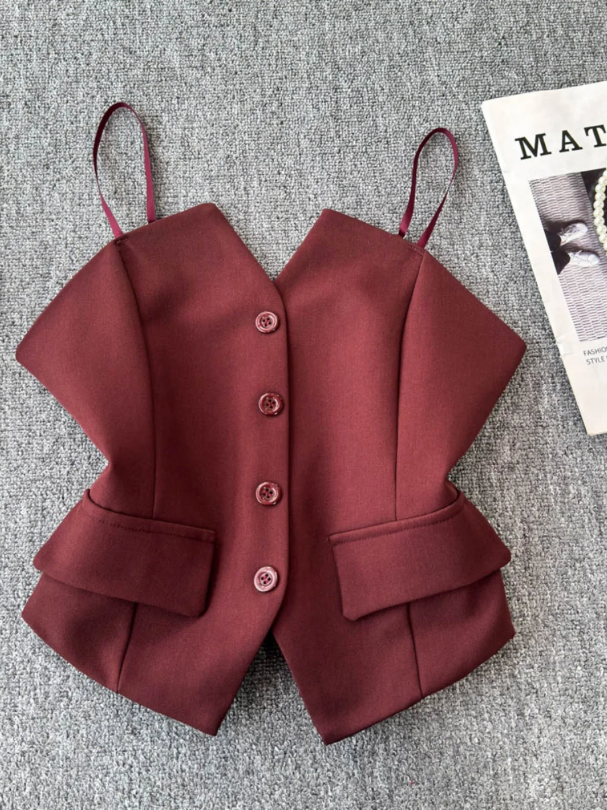 Gilet de costume rétro pour femmes, haut amincissant, Design Sensation, nouveau bouton Sle, longueur Bal ort, pour les déplacements, été