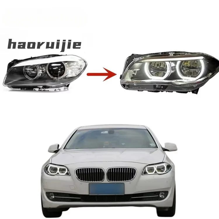 

LED Headlight for BMW F10 Xenon Headlights Upgraded to 5 Series Angel Eyes LED Daily Running Lights 2010 2012 2013 2014 Eu