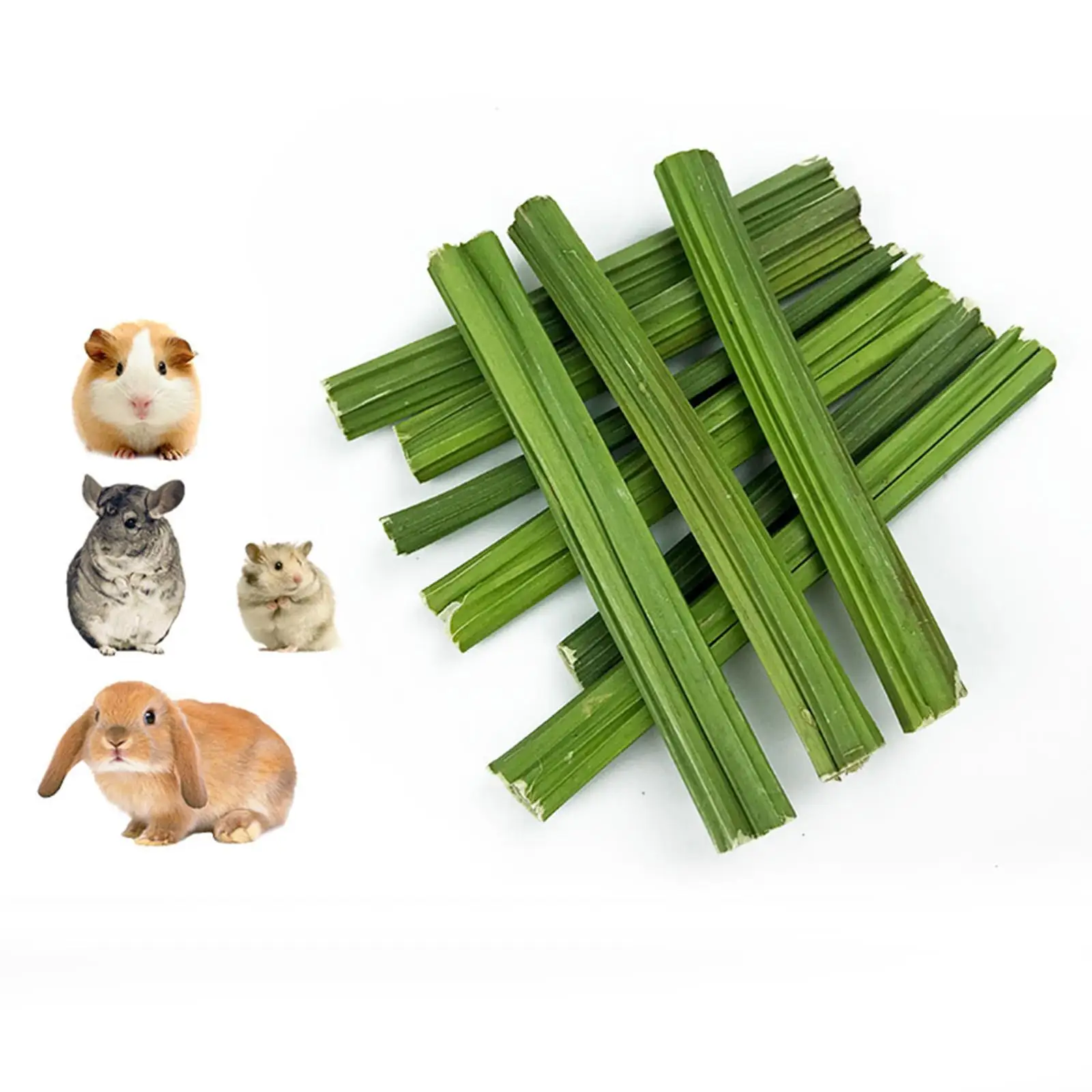 Papaya Stem Grinding Bite Chewing Toys Molar Chew Toy Chew Stick for Rabbit Pet Supplies