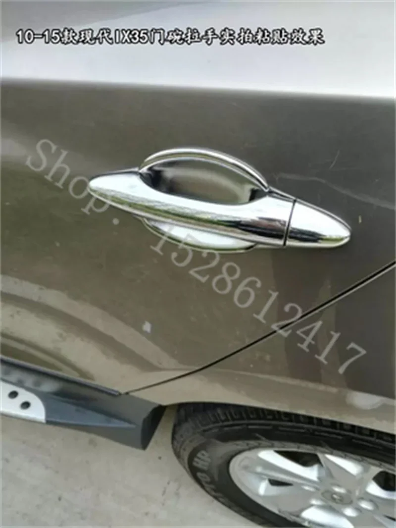 for Hyundai IX 35 Ix35 2010-2017 Chrome Door Handle Bowl Door handle Protective covering Cover Trim Door Handle Cover