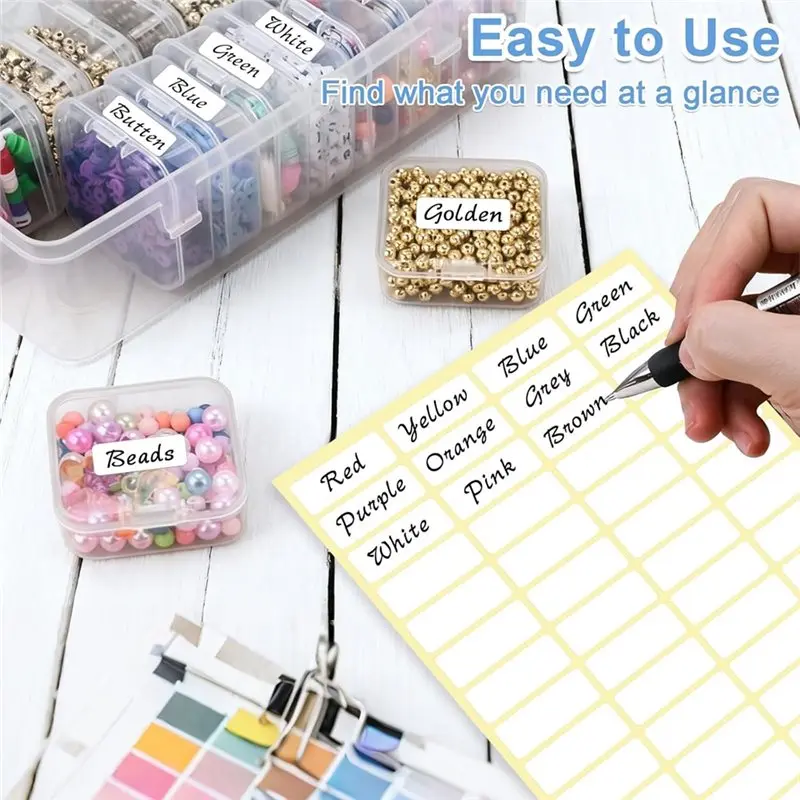 

【FLASH DEAL】Bead Organizer Box With Classification Tags And Trays, 30Pcs Small Beads Organizers, Clay Beads, Screws, Seeds