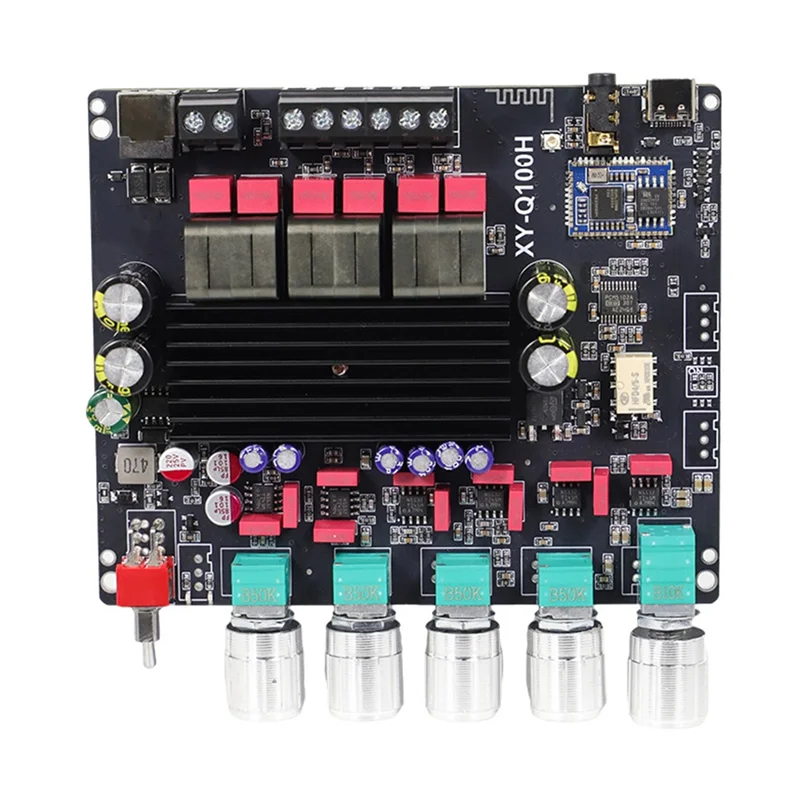 A73E-Q100H Bluetooth Digital Amplifier Board 2.1 Channel 50Wx2+100W Subwoofer Amplifier Board TPA3116 For Qualcomm Aptx
