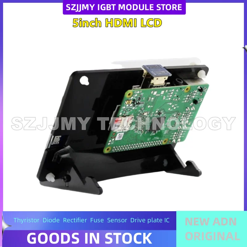 Raspberry Pi 4/3B+5-calowy rezystancyjny wyświetlacz dotykowy HDMI LCD z czarno-białą obudową NOWY ORYGINALNY W MAGAZYNIE