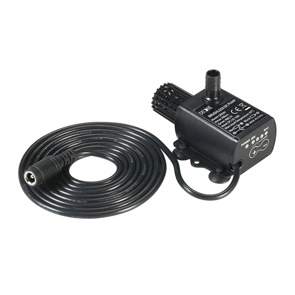 

12V DC Water Pump Mini Black High Efficiency Long Life Submersible Aquarium Fountain Pond Garden Decor