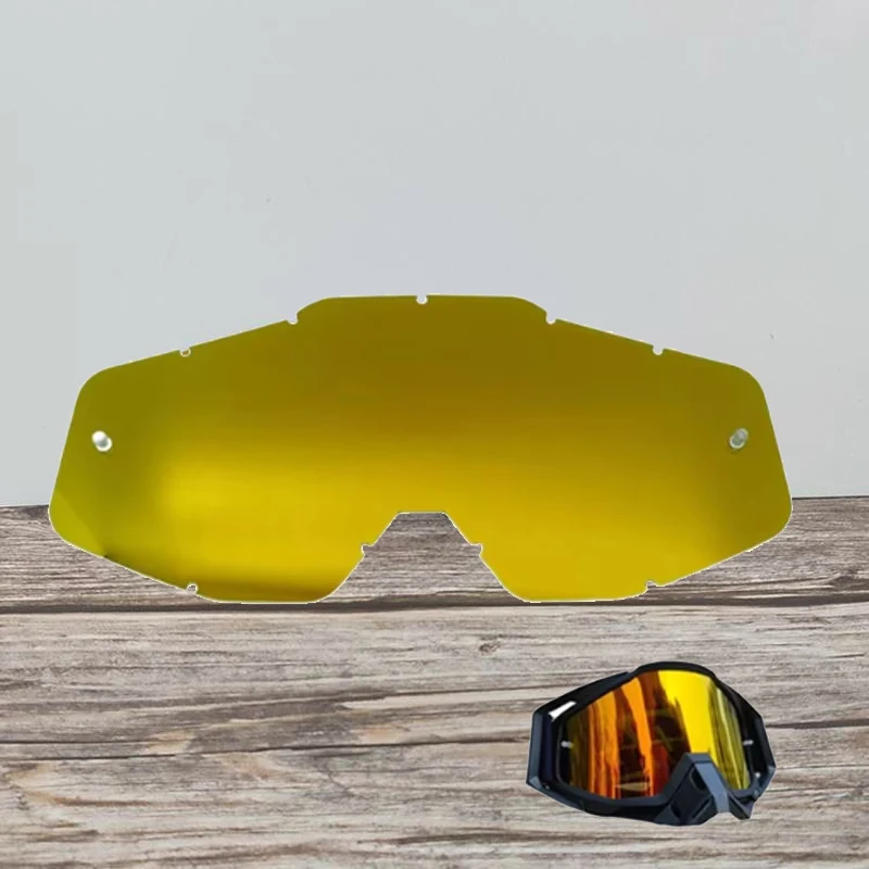 

Goggles Lens fits for 100% 100 Percent Goggles Helmet Accessory Gold/Blue/Silver/Gray Color Replaced Sunglasses Rubber Lens