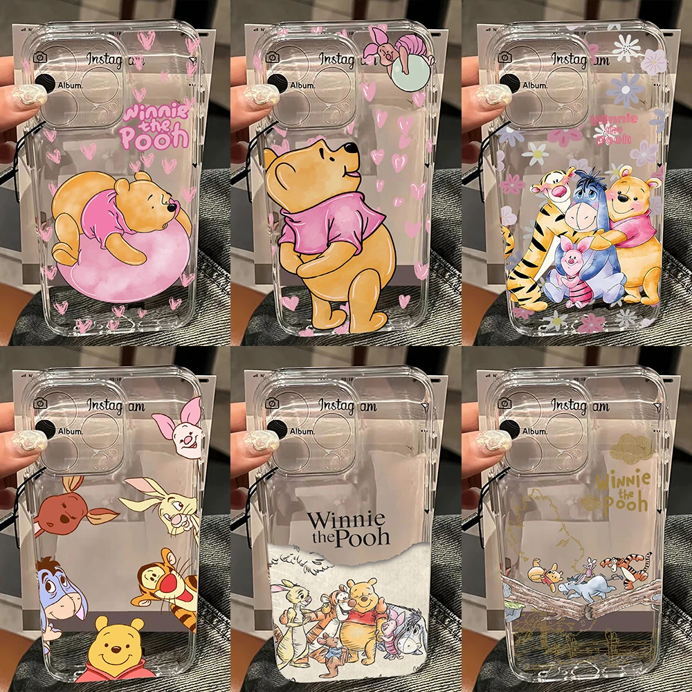 

Lovely W-Winnie the P-Pooh Phone Case For iPhone 17 16 16e 15 14 13 12 11 Mini Pro Max X XR 7 8 Air Plus Transparent Back Cover
