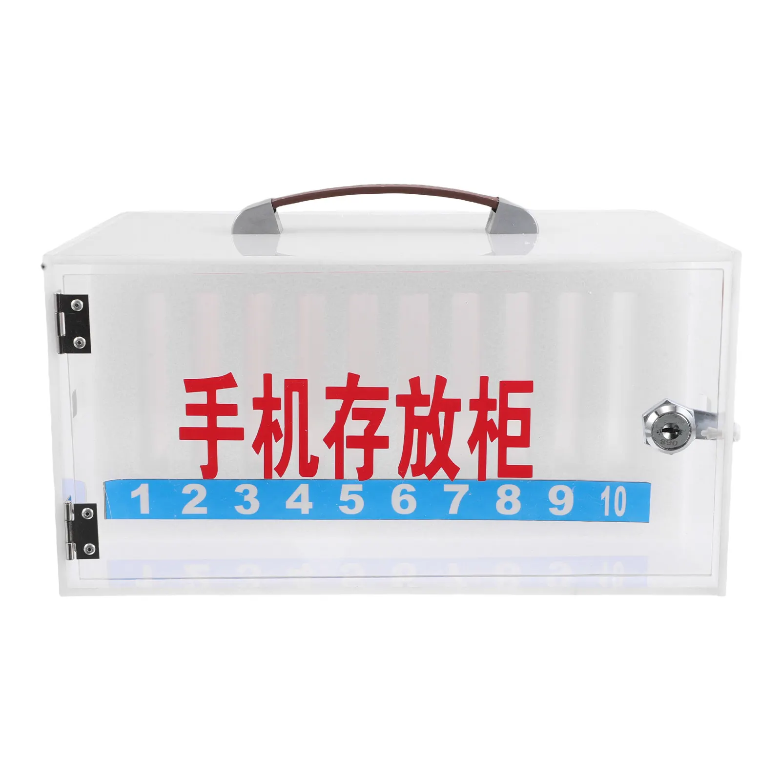 cell-phone-storage-cabinet-lockable-mobile-phone-organizer-classroom-office-storage-box-transparent-numbered-slots-secure-lock