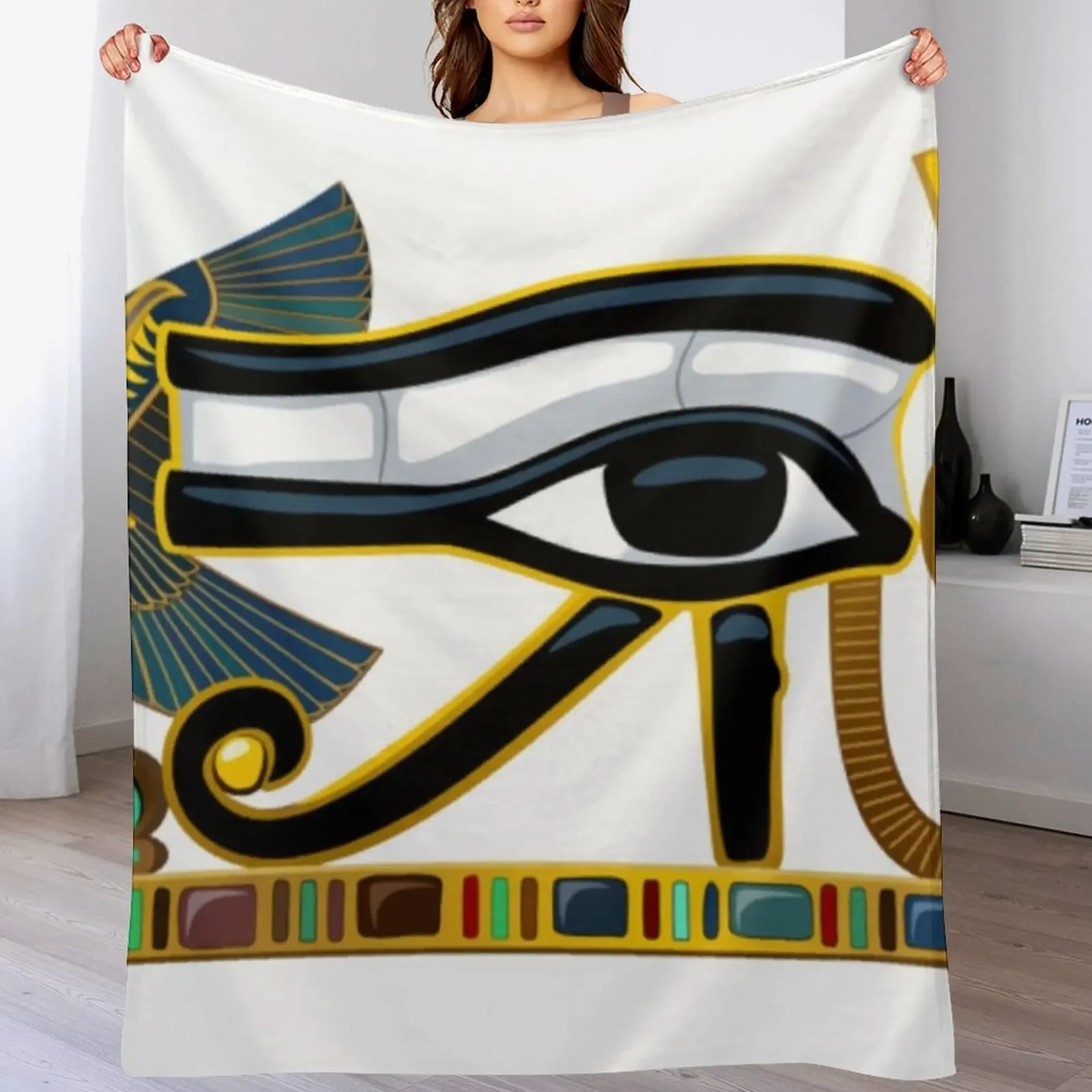 Ancient Egypt Throw Blanket Foldable Soft Warm Blanket for Outdoor Use
