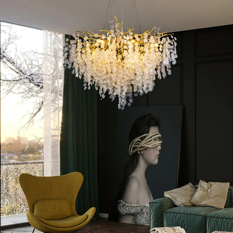 

G9 LED Golden Silver Chandelier Lighting Hanging Lamps Lustre Suspension Luminaire Lampen For Dinning Room Foyer