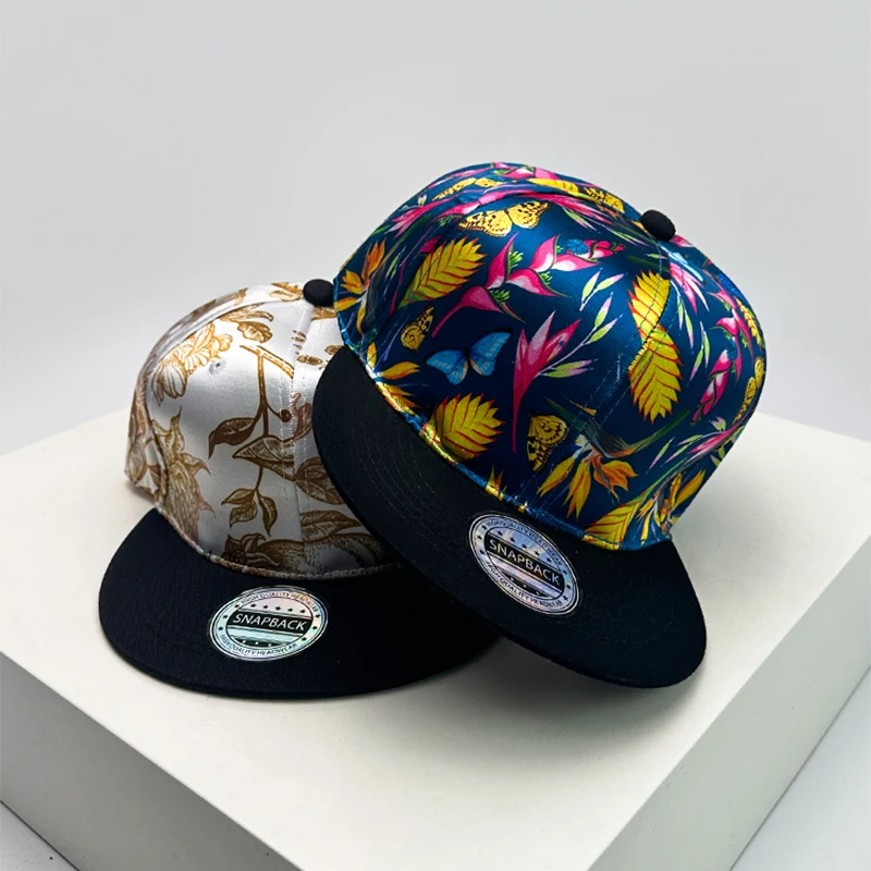 New Unisex Bandhnu Colorful Flowers Leaves Baseball Hats Breathable Hip Hop Sunshade Peaked Caps Versatile Fashion Color Block