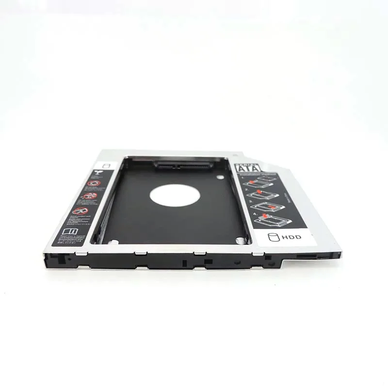 Alluminio 2nd Second Hdd Caddy 9.5mm 12.7mm Optibay SATA 3.0 2.5 ''SSD DVD CD-ROM adattatore per custodia custodia per disco rigido
