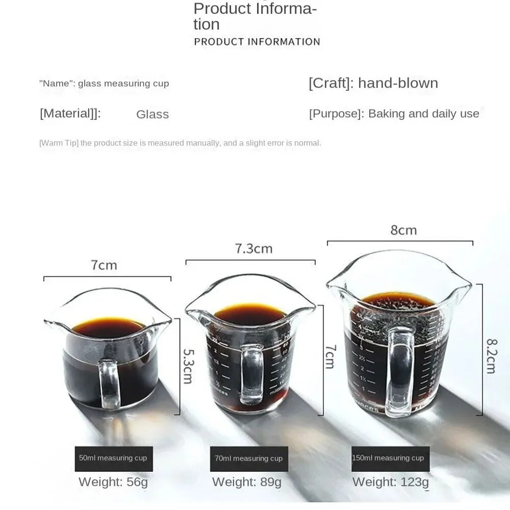 Coffee And Milk Cup Small Measuring Cup With Mini Scale,Glass Measuring Cup,Espresso Measuring Cup,Shot Glass