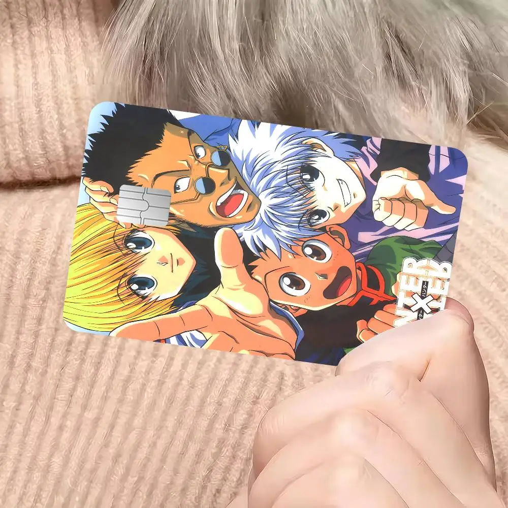 Japanese Anime Hunter X Hunter Anime Spend Or Save Funny Shell On Off Ultra Thin No Fade Sticker Skin Cover Film For Credit Card