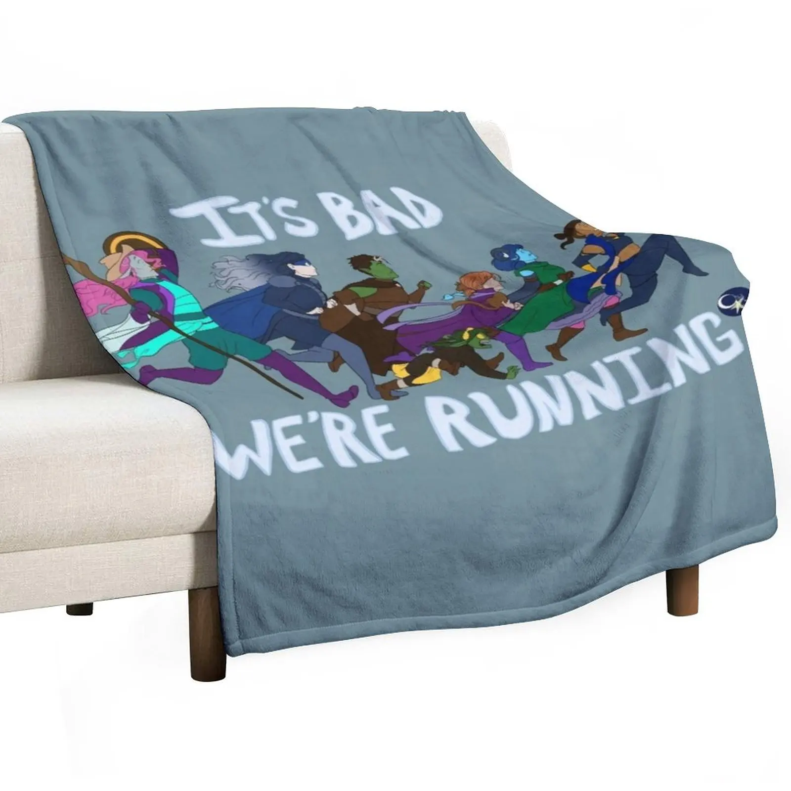 

It's Bad, We're Running Throw Blanket Vintage Hairys Cute sofa bed Blankets