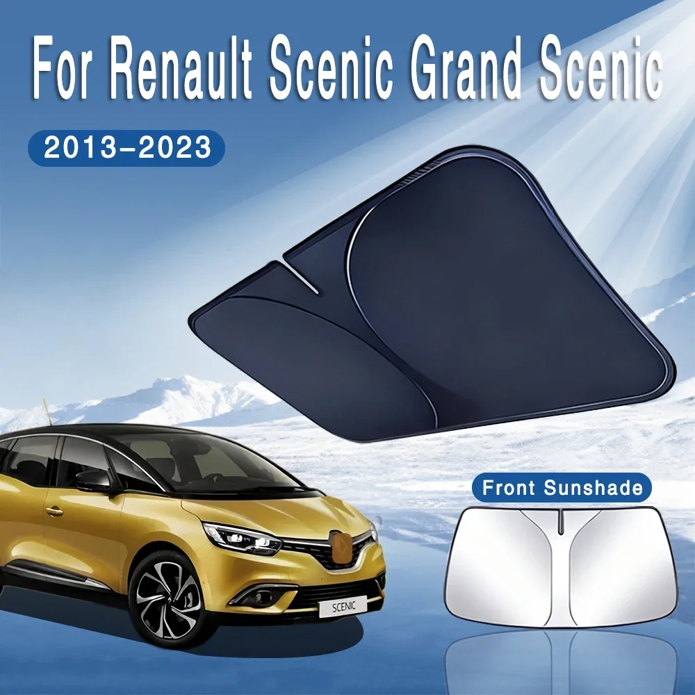 Image of Für Renault Scenic Grand Scenic 2013-2023 Sonnenblende MK2 Frontscheiben-Sonnenschutz Wärmeisolierung Sommer Auto-Zubehör
