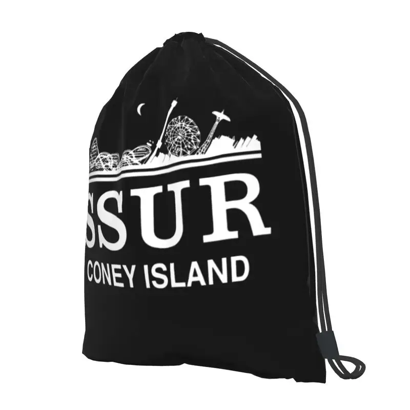 Ssur Coney Island Ruslan Karablin Drawstring Backpack Newest Beach Bag Gym Tote Bag Large Capacity Sports Bag