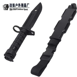 Rubber Knife Military Training Model Tactical Enthusiasts Combat Knife Moddle Training Sheath Knife Model Toy M9