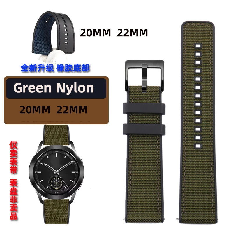 Bracelet de montre en caoutchouc et nylon 22MM pour Tissot Speed T116 Dare T125617 Armani Black Knight AX7105 AR1981 ar70002 ar60008