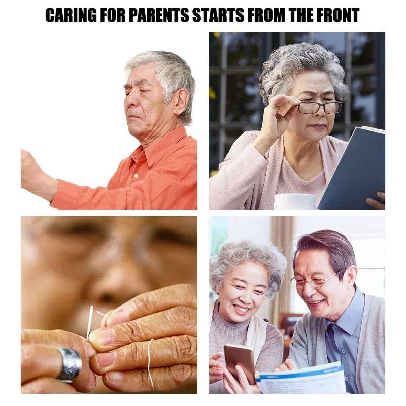 New Folding Legless Nose Clip Reading Glasses Men Women Mini Portable Hyperopia Eyeglasses Smart Keychain Ultra-light HD Lenses - Image 5
