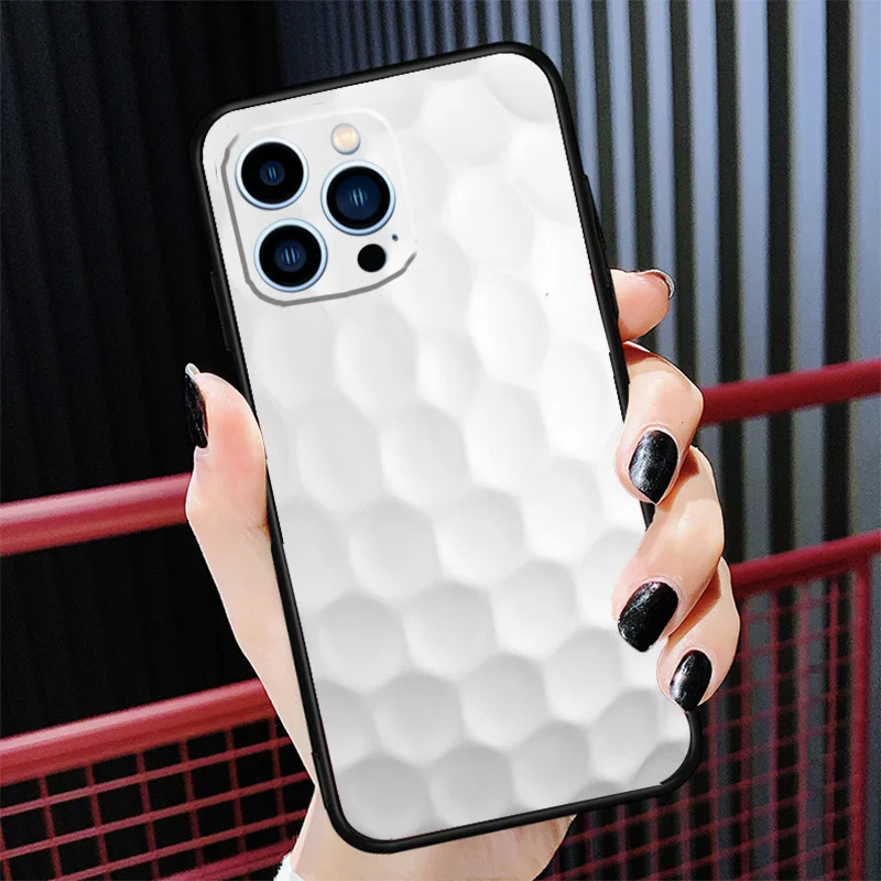 Sport Golf Ball Course Field Phone Case For iPhone 16 15 14 11 12 13 Pro Max 13 Mini X XR XS Max Plus Silicone Back Cover