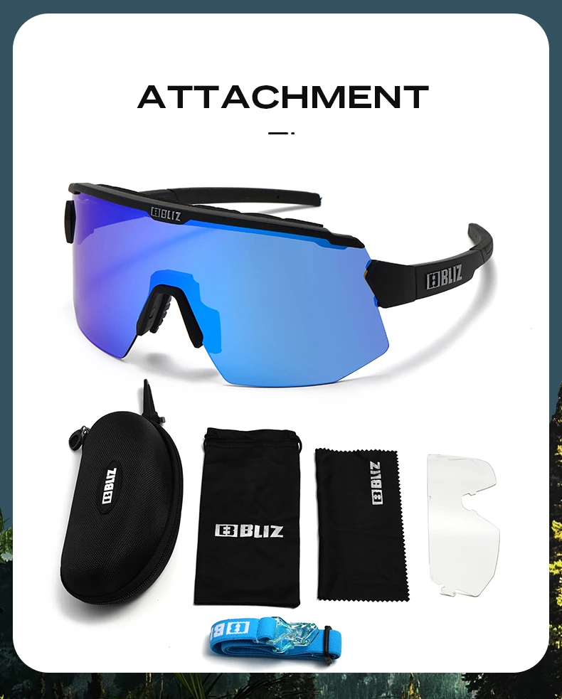 B BLIZ Breeze Premium Fahrradbrille UV400 – 2 HD-Linse, Unisex-Sportsonnenbrille für MTB, Rennen, Angeln, Laufen, Fahrradbrille – Detail 19
