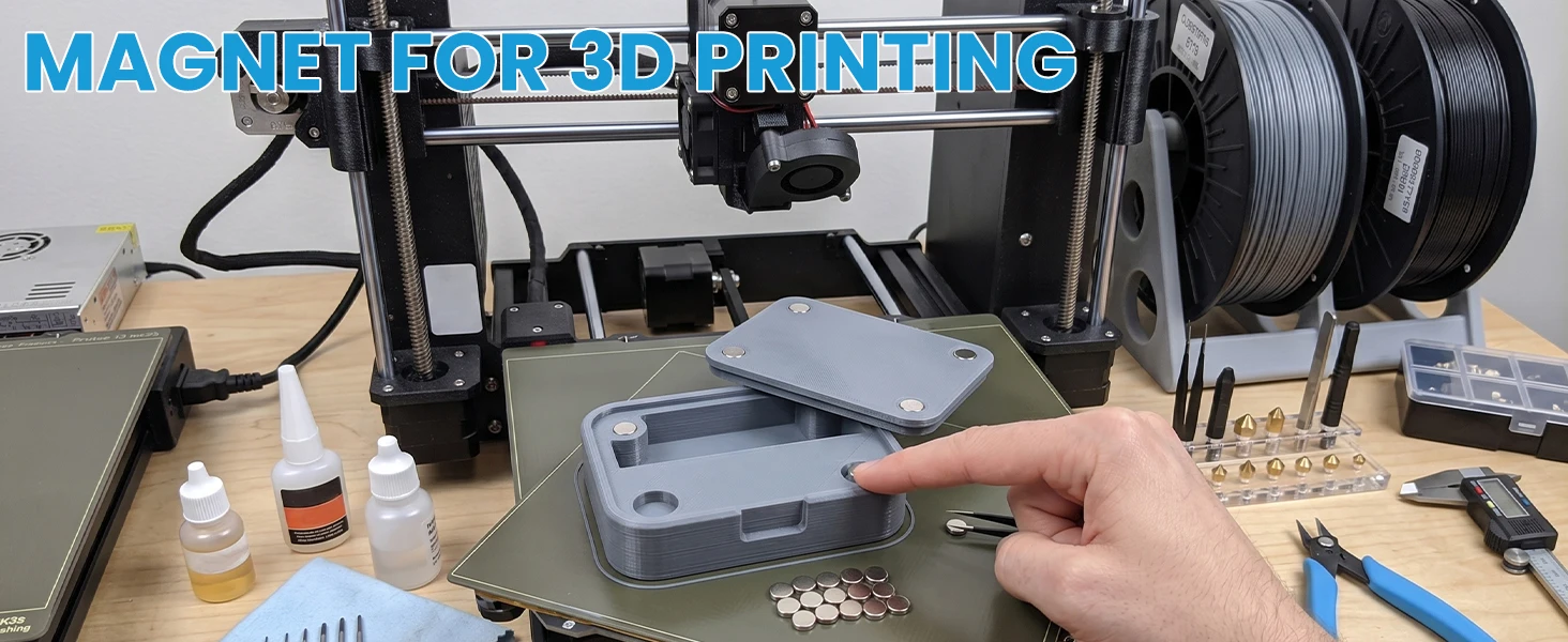 120 Stück Magnete für 3D-Druck, 4x2 5x2 6x2 8x2mm Mini Starke Magnete für 3D-Druck, Kühlschrank, Büro, DIY, Basteln – Detail 11
