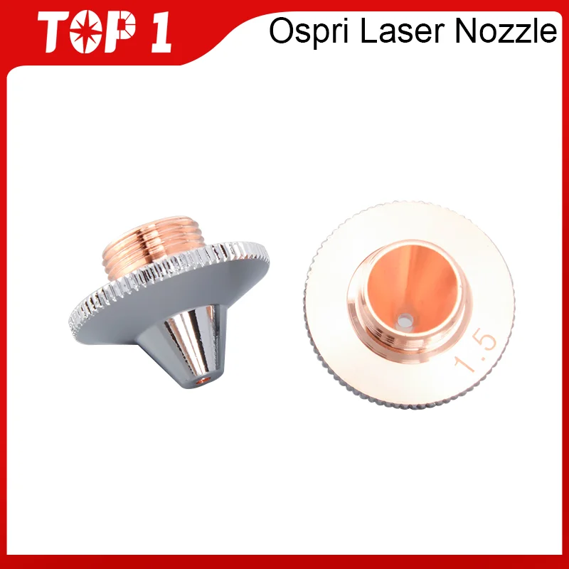 TOP1 10pcs /lot OSPRI Laser Nozzle Single Chrome-plated Layers D20H19M10 Caliber 0.8-2.0mm Fiber Laser tube Cut 3D CutConsumable