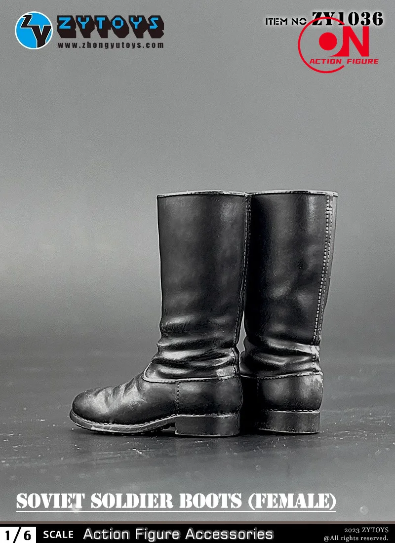 ZYTOYS ZY1035 ZY1036 Scala 1/6 Soldato Sovietico Stivali Maschio Femmina Scarpe Solide Modello Misura 12 ''Soldato Action Figure Corpo Bambole