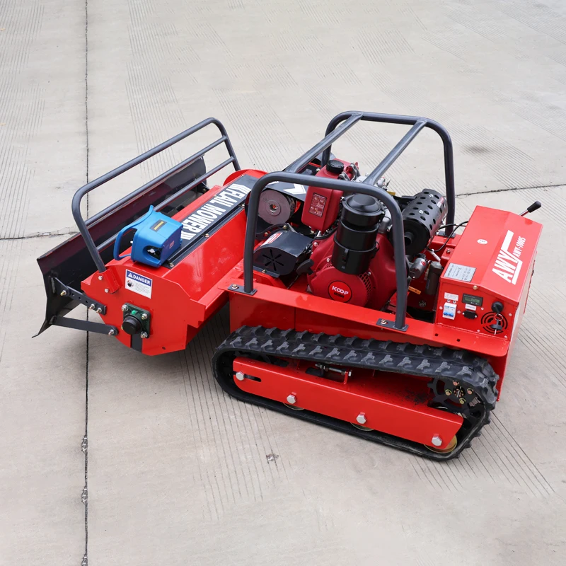 Customized Multi functional tracked lawn mower, intelligent remote control weeding machine,  lawn mower