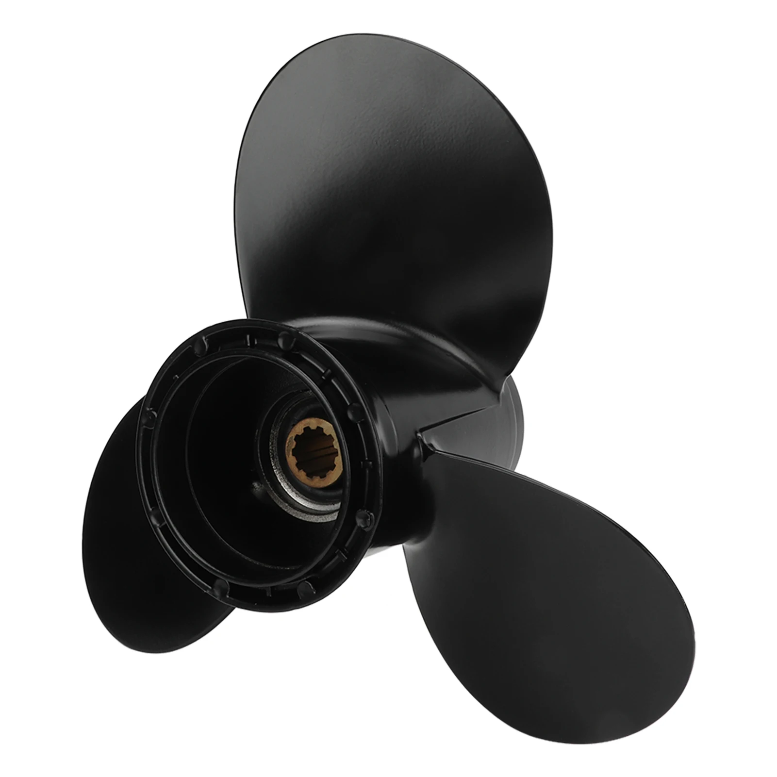 

Outbord Propeller 9 1/4x8in 3 Blades 10 Splines R Rotation Aluminum Alloy Replacement for Suzuki 8‑20HP
