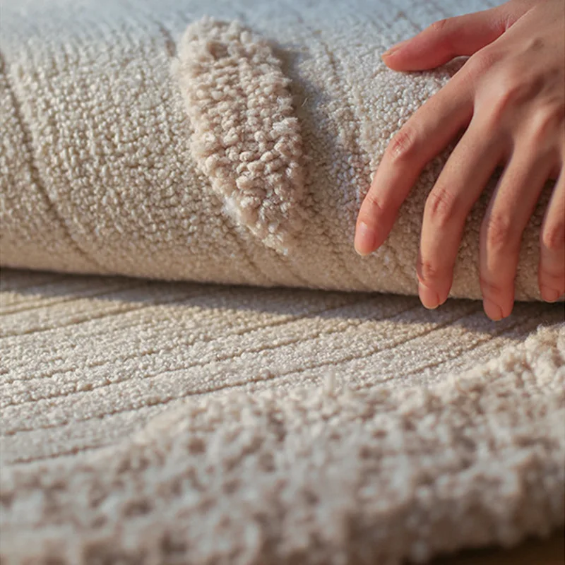 Alfombra de noche para habitación de niños, dormitorio Irregular, lana de alta costura, mezcla de varias fibras