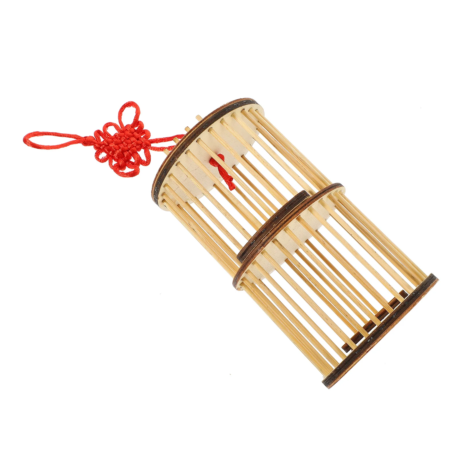 

Bamboo Cage Handmade Insect Container Durable Outdoor Cricket Holder With Pull-Up Hidden Door Hanging Cage