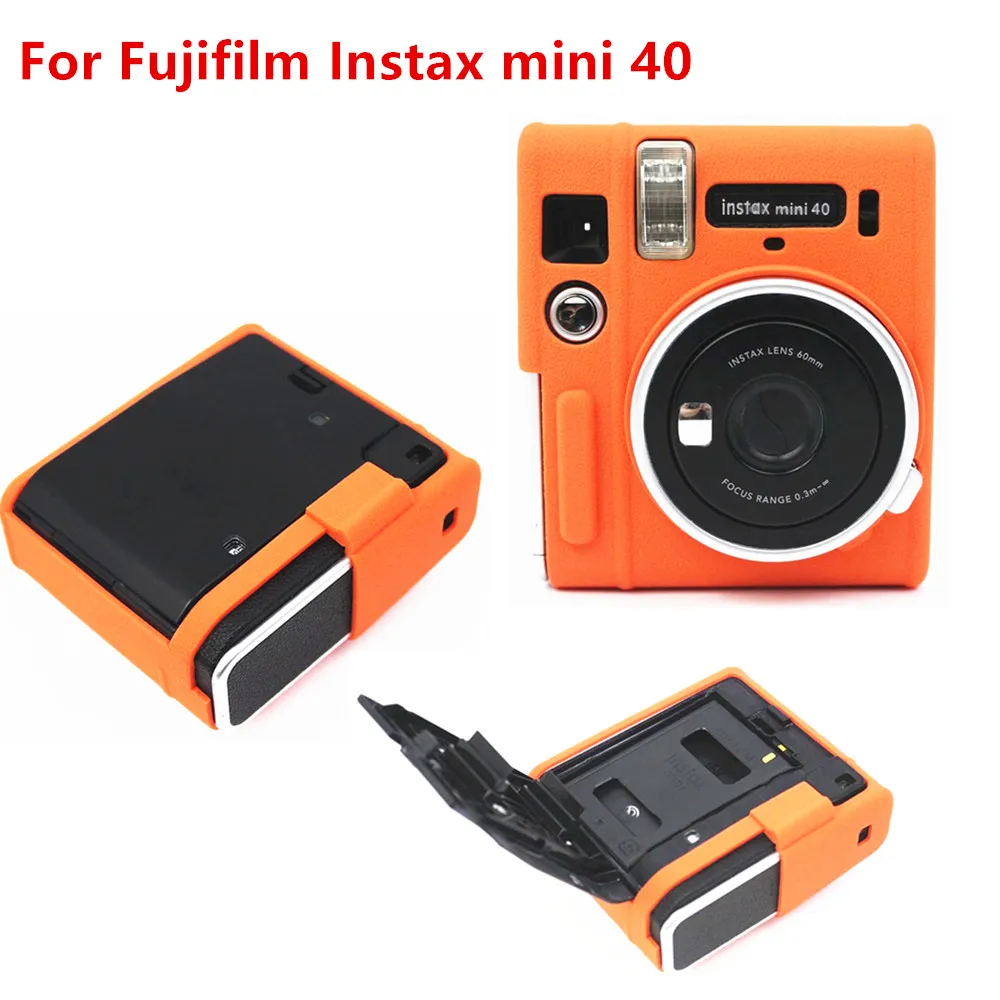 Silicone Case For Fujifilm Instax Mini 40 Camera Anti-Slip Texture Design Silicone Case Camera Bag Body Protection Leather Case