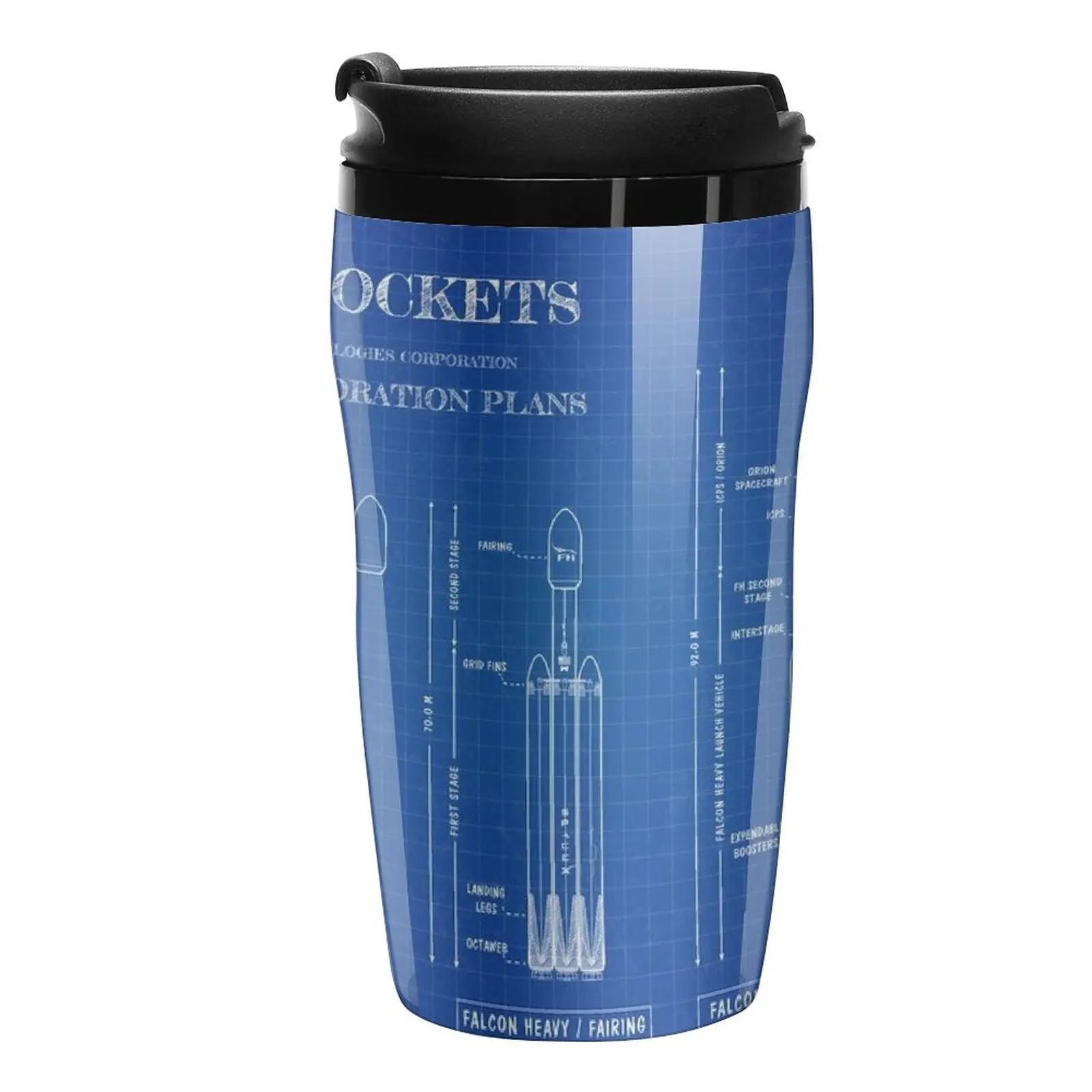 

New SPACEX Rockets (Blueprint) Travel Coffee Mug Elegant Coffee Coffee Bowls Coffee Glass Cup